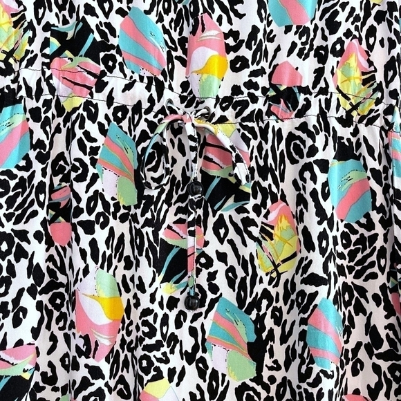 Anthropologie NÜMPH Leopard Neon Print Summer Dress Size EU 36 / Small - Picture 3 of 3